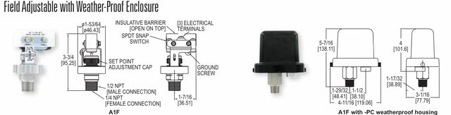 Dwyer Series A1F Pressure Switch
