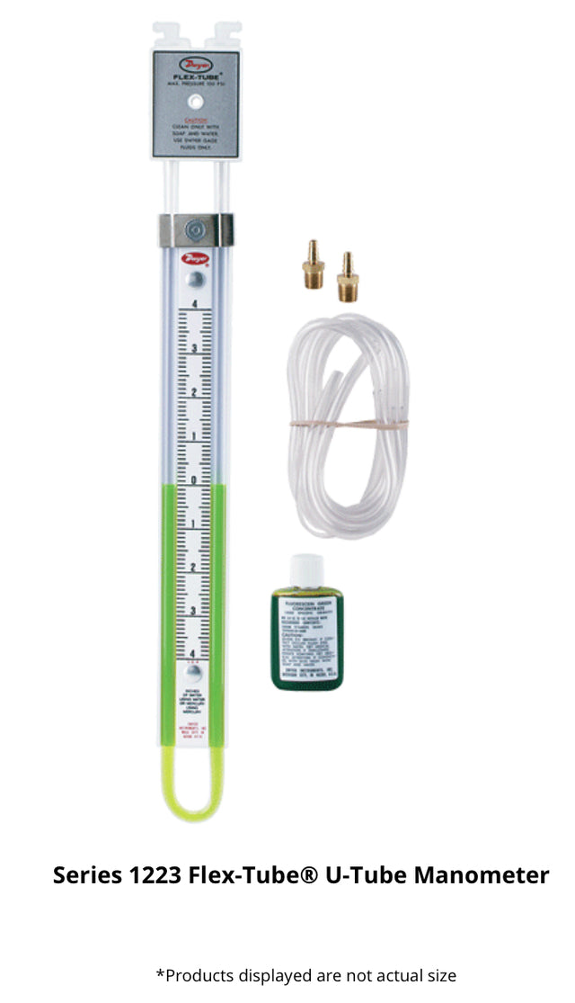 Dwyer Flex-Tube U-Tube Manometer – Fluid Filled